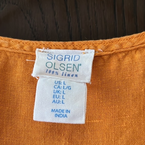 Sigrid Olsen 100% linen, tank top size Large - Picture 3 of 7